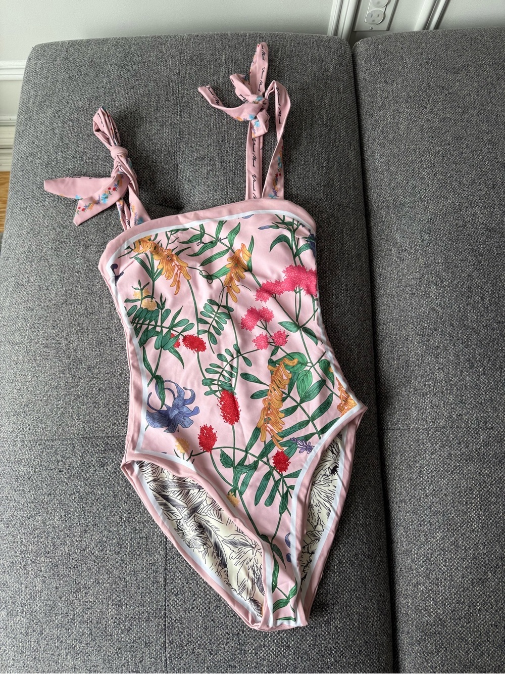 Reversible Pink Floral One Piece Swimsuit